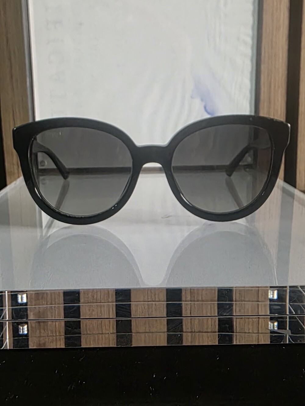 Gucci Black Oversized Cat-Eye Sunglasses